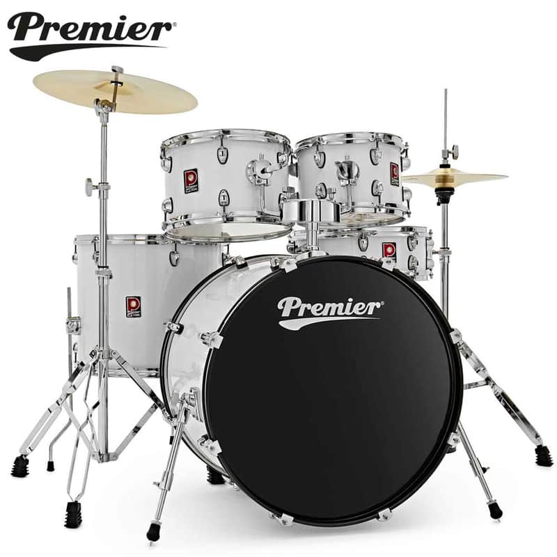 Premier Revolution 20" 5-Piece Complete Drum Kit White PR20-5DKWHW image 1