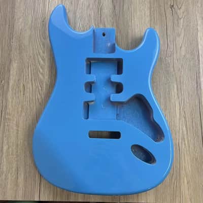 Strat Style Blue Poplar Wood Guitar Body image 1