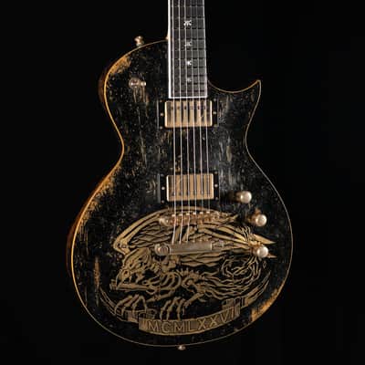 ESP Japanese Custom Shop Signature Series Will Adler Warbird Distressed - Black image 4