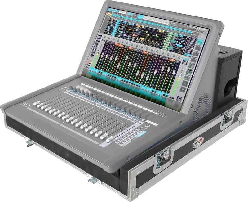 ATA Digital Audio Mixer Flight Case for Waves eMotion LV1 Classic Console with Doghouse compartment and 4x Caster wheels image 1