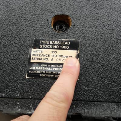 Marshall 1960 Lead Bass Circa 1974 - Black Tolex image 4