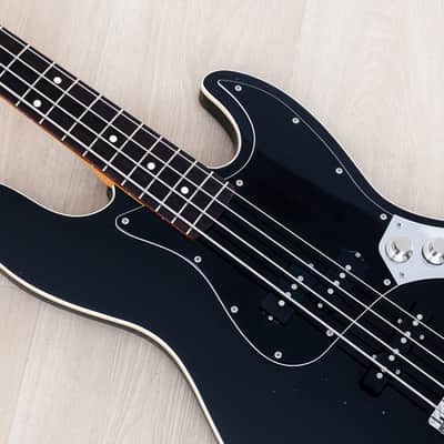 2012 Fender Aerodyne Jazz Bass PJ Electric Bass Guitar Black, Japan MIJ image 7
