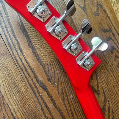 1985 Gibson Explorer Bass - Ferrari Red w/ OHSC image 9