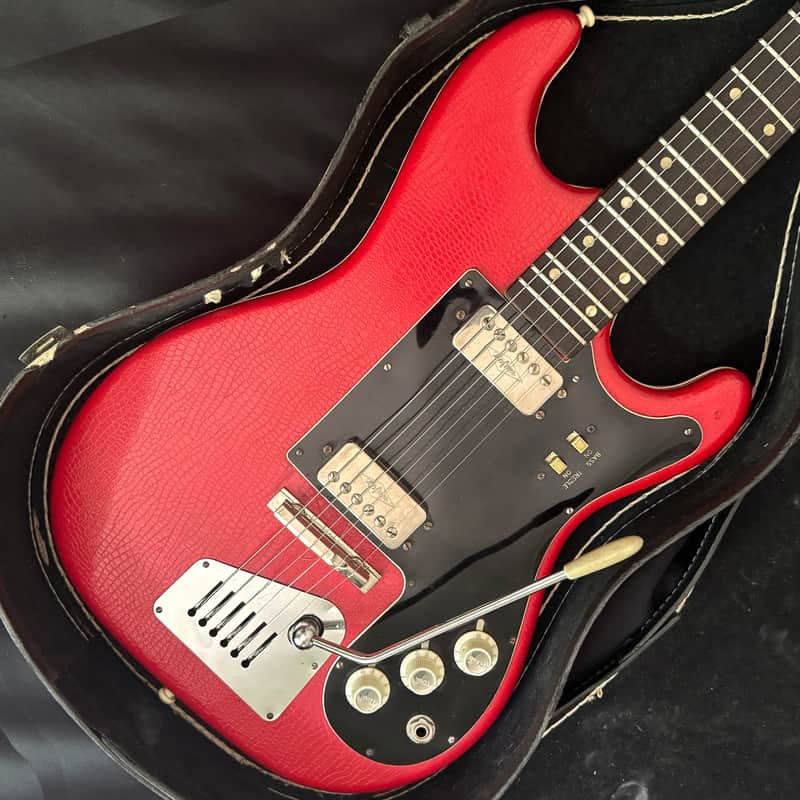 Hofner 172 Electric Guitar - All Original - Very Clean Red Vinyl - Diamond 510 Pickups - Chipboard Case - 1962 - Very Good