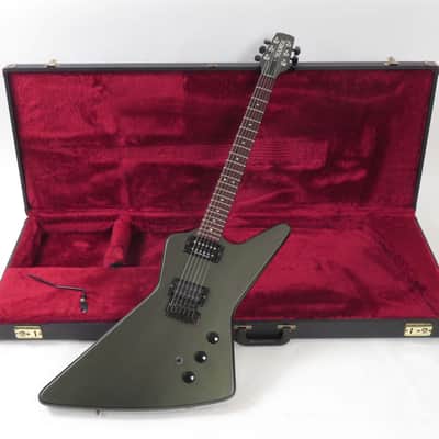 1983 Hamer Blitz Guitar - Pewter Dark Green Metallic - Sustain Block Tremolo, Original Hardshell Case image 2