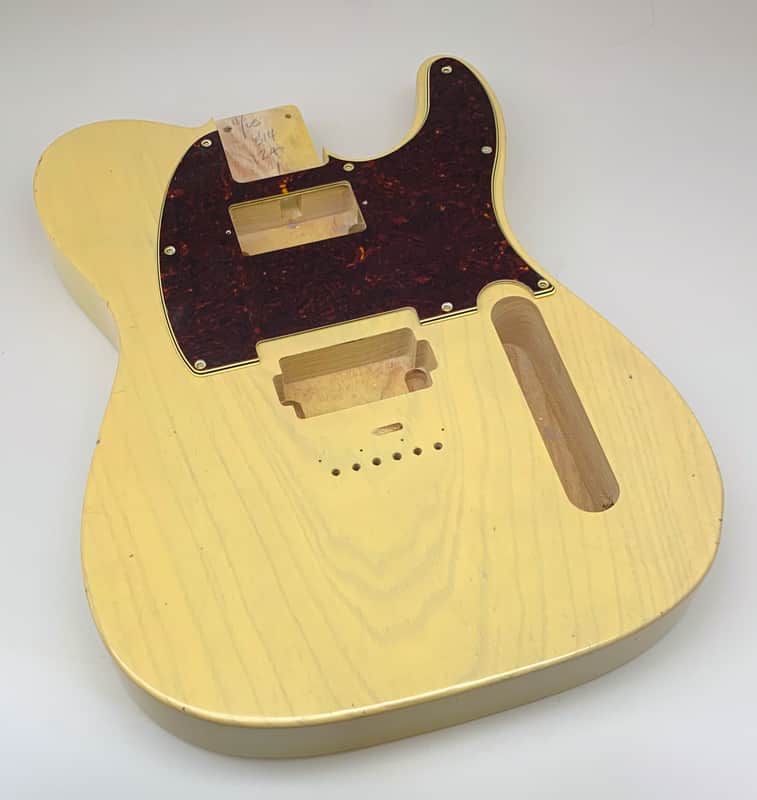 1 PIECE 4lbs BloomDoom Nitro Lacquer Aged Relic Blonde Double Humbucker T-Style Vintage Guitar Body image 1