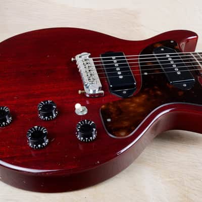 Univox Limited Edition Double Cutaway Junior Special Style MIJ 1970s Cherry Vintage Japan Jr  DC w/ Hard Case image 5