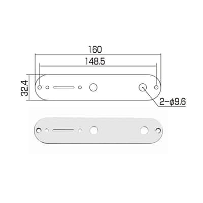 Guitar Lovers Chrome Vintage Tele Control Plate image 2
