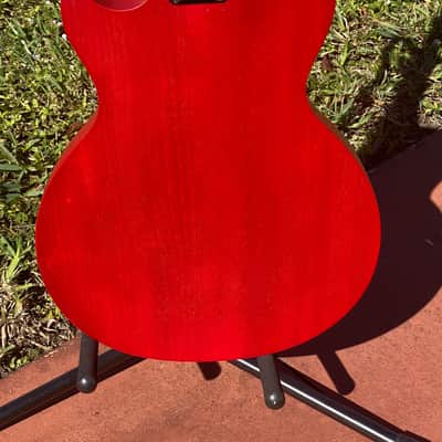 Epiphone/Davison shaved maple neck Upgrades/Concept GFS Humbucker blast @ 6 lbs. Melody Maker/LP Red image 10
