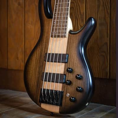Cort C5 Plus OVMH  Artisan Series C5 Plus 5-String Bass – Antique Brown Burst image 1