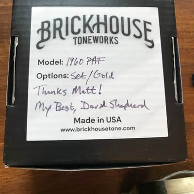 Brickhouse Toneworks 1960 P.A.F. Humbucker Pickup Set – Gold 2026 - Gold image 9