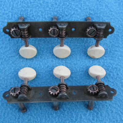 Vintage 1959 Kay Catalina K6868 TUNERS TUNING PEGS-BRASS Posts Pegs-3x3 Kay STYLE LEADER image 10