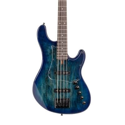 Cort GBFUSION4BB GB Series Fusion Bass Guitar w/Gig-bag. Blue Burst DIRECT SHIP image 1