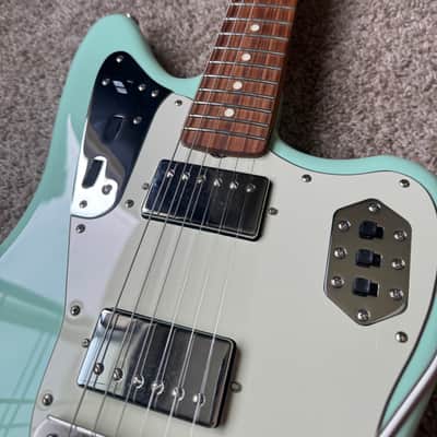 Fender Vintera '60s (Mastery and Lollar upgrades w case) Jaguar Modified HH with Pau Ferro Fretboard 2019 - 2023 - Surf Green image 5