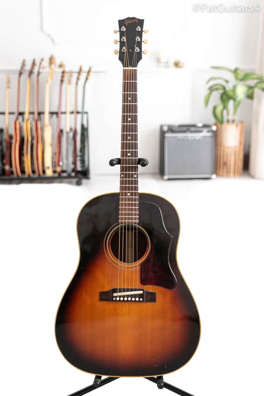 1967 Gibson J-45 acoustic guitar in Sunburst image 1