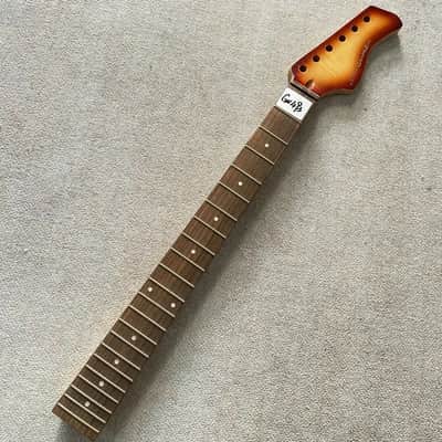 Cherry Burst Maple Wood Guitar Neck, Rosewood 22 Frets Fingerboard image 1