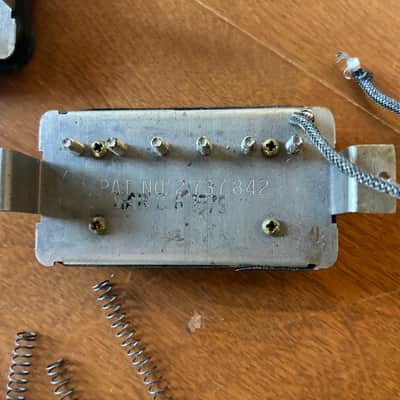 Gibson T-top Humbucker pickups 1979 - uncovered black bobbin image 6