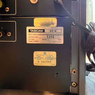 TASCAM 22-4 1/4" 4-Track Reel to Reel Tape Recorder 1980 - 1990 - Black image 4