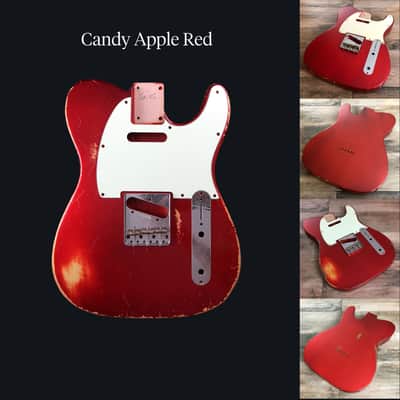 Made to Order - FRANCHIN Mars guitar body Relic Aged 100% Nitro Lacquer (Butterscotch/ Sunburst/ Black/ White/ Blue/ Green/ Yellow/ Red/ Pink/ Burgundy/ Purple/ Gold/ Silver, etc.) Basswood Poplar Telecaster-Tele-T-Style Made in Italy image 17