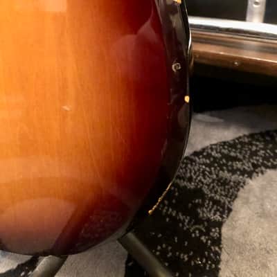 Vintage MIJ Aria LB-650 Copy of the Gibson Ripper Bass Late 70s Dark Sunburst image 8