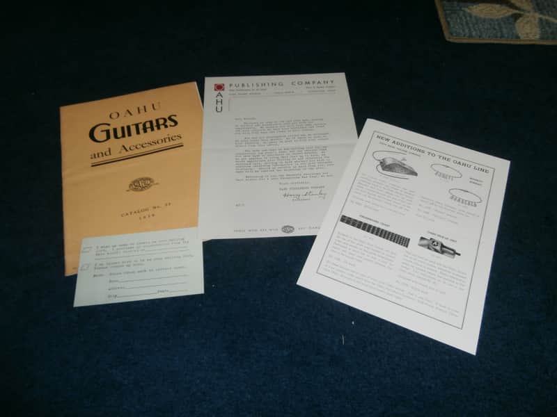 Vintage 1939 Oahu Full Line Catalog, Dealer Letter, Flier, and Post Card! STUPID RARE! image 1