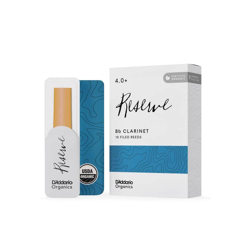 D'Addario Organic Reserve Bb Clarinet Reeds | 4.0+ | 10-Pack image 1