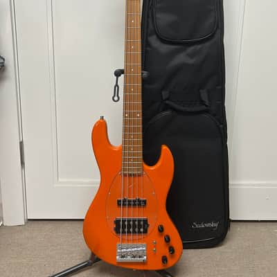 Sadowsky MetroExpress 21 Fret Vintage M/J Bass 5 String Maple Fretboard - Candy Apple Orange image 1