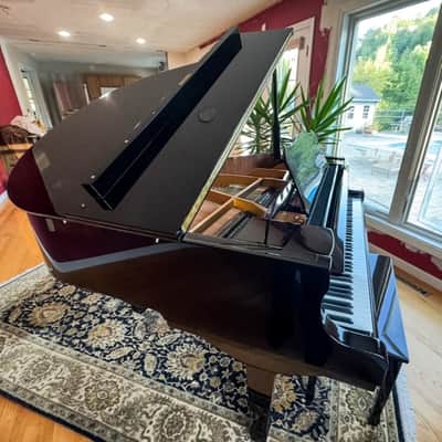 Bergmann Baby Grand Piano – 5' – Polished Ebony image 2