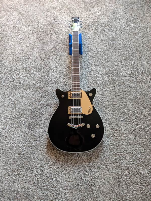 Gretsch G5222 Electromatic Double Jet BT with V-Stoptail 2022 - Present - Black image 1