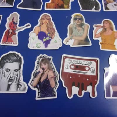 Huge Lot #2 of 51 Gloss mini Taylor Swift die cut Decals / Stickers scrap book computer, phone, guitar case candy etc image 6