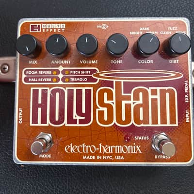 Electro-Harmonix Holy Stain Multi-Effects Pedal: Distortion / Reverb / Pitch / Tremolo 2008 - 2022 - Orange / Red image 2