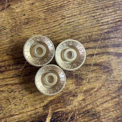 Gibson Custom Shop Reflector Knobs- SET of 3 w/ Light Relic (2020s - Gold) image 5