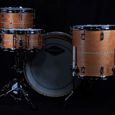 Craviotto Cherry With Maple Inlay 4 Piece Shell Pack image 4