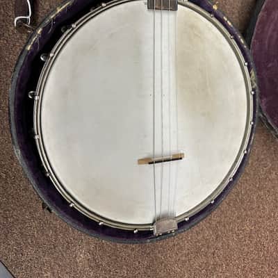 OLD Used Guckert Duplex 4 String Tenor Banjo 1922? w/ Hard Case Vintage Antique image 2