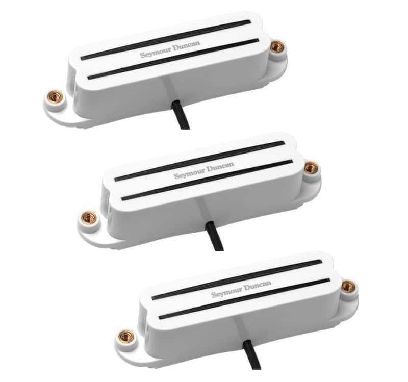 Seymour Duncan SHR-1 Hot Rails Set White Single Coil Strat Pickup Set SHR-1b Bridge & 2- SHR-1n Neck image 1