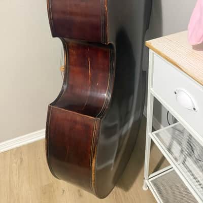 Unknown 3/4 double bass 1870-1900 - Dark image 16