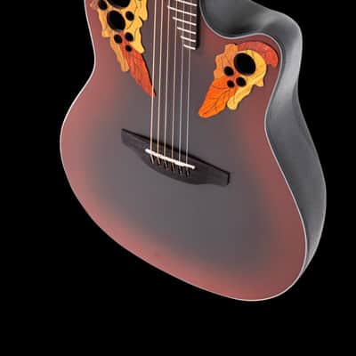 Ovation CE44 Celebrity Series Elite Mid-Depth Acoustic-Electric Guitar Reverse Red Burst image 8