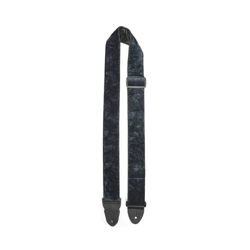 NEW LM Crushed Velvet Guitar Strap - Black image 1