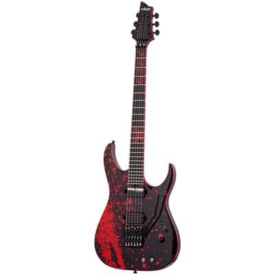 Schecter Sullivan King Banshee FR-S Electric Guitar, Obsidian Blood Black image 1