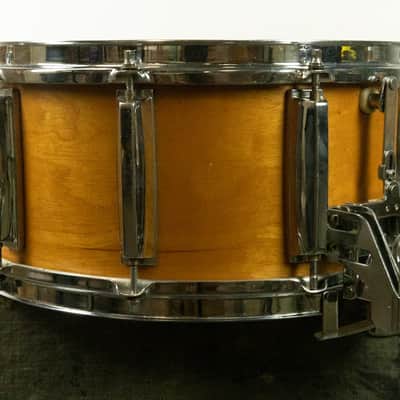 1980s Yamaha Recording Custom 6.5x14 Real Wood Snare Drum SD-065D image 8