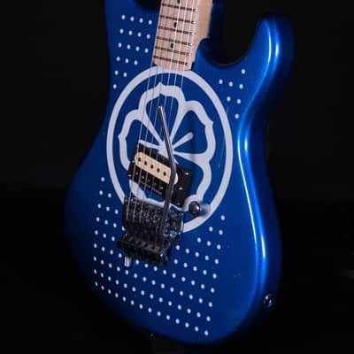 Kramer Baretta, Custom Graphics, 'White Lotus',  White Lotus Candy Blue image 2
