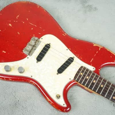 1964 Fender Duosonic, Translucent Red, Mahogany Body + OHSC image 8