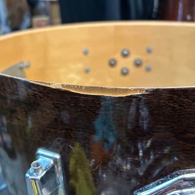 Pearl 1980s 18x14 M Series Maple Jazz Bop Bass Drum Walnut Lacquer Made in Japan image 10