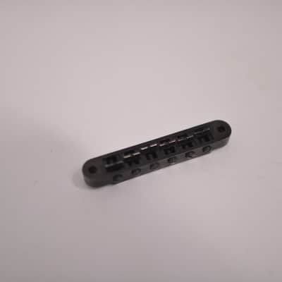 Gibson Nashville Tune-O-Matic Bridge BLACK Chrome Accessories Les Paul Custom Standard image 5