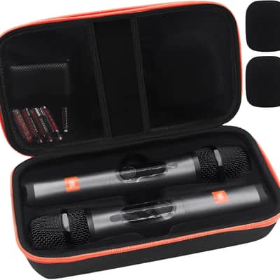 Wireless Microphone Case for JBL Dual System - Waterproof Hard EVA Travel Storage Box | Fits 2 Mics, Receiver, Batteries & Charger with 2 Foam Covers (Box Only) image 4