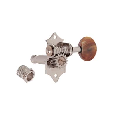 SE770 Open Gear Tuners Nickel Finish (3 button options)-red shell P5R buttons image 1