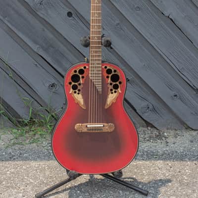 Ovation Adamas 1687GT-2 Deep Bowl Acoustic Electric Guitar Reverse Red Burst 2007 image 2