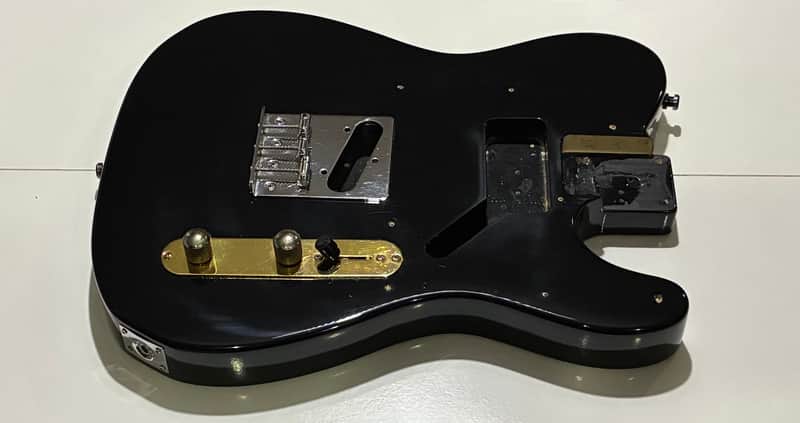 Tele Electric Guitar Body Black image 1