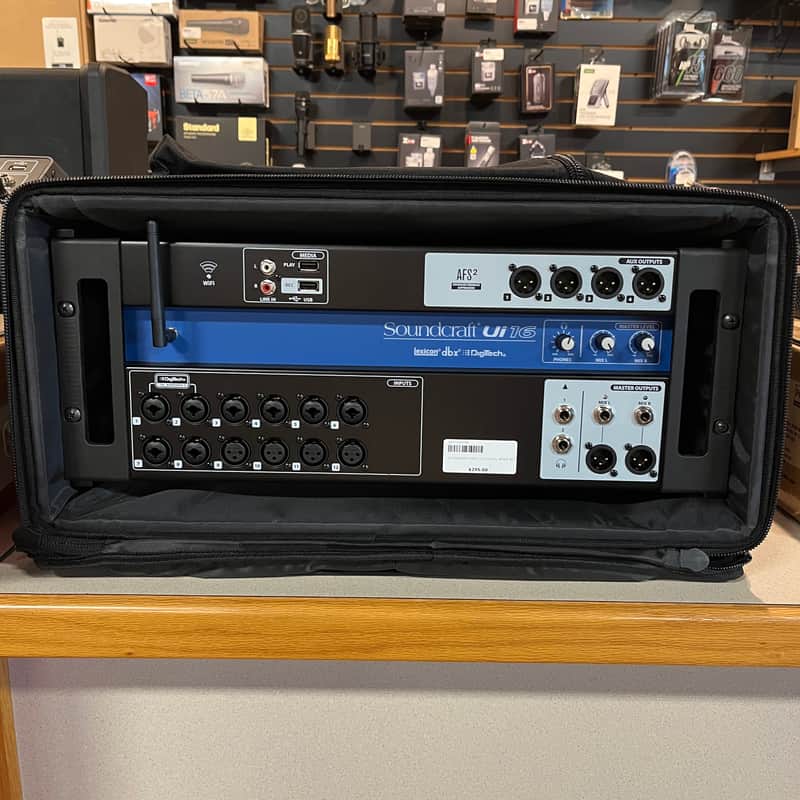 Soundcraft Ui-16 Rackmount 16-Channel Digital Mixer with WiFi Router 2010s - Blue/Silver image 1