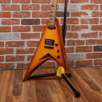 Jackson USA Custom Shop RR1 HS TOM Rhoads Flame Maple Slab Top Amber Lager Burst 2025 w/OHSC image 5